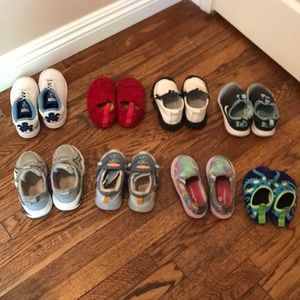 8 pairs of boy shoes